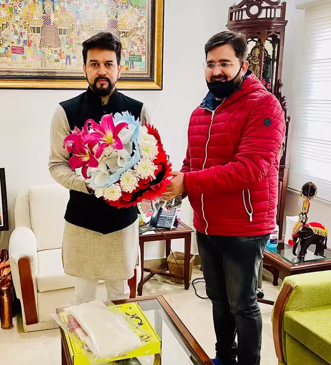 With Hon. Central Minister Shri Anurag Thakur Ji